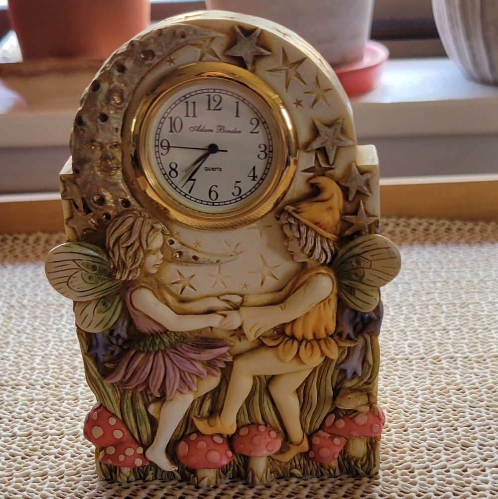 Adam Binder Night Clock Fairies Dance-Light Of The Moon Mushrooms LimitedVintage